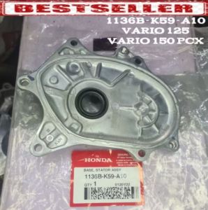 1136B-K59-A10 TEMPAT DUDUKAN SPUL DAN SEAL SIL MAGNET VARIO 125 VARIO 150 PCX TUTUP POMPA OLI BASE STATOR ASSY ASLI