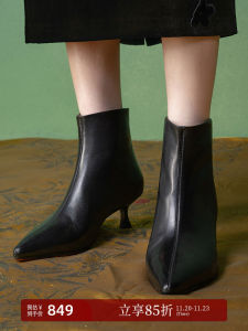 Elegant Cow Leather Womens Shoes Design Sensation Autumn New Fashion Boots Living in Left Brand