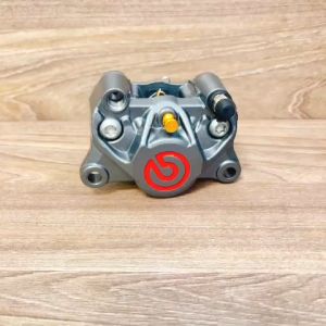 Phụ tùng Heo 2 Piston Logo đỏ màu xám lắp được mọi dòng xe