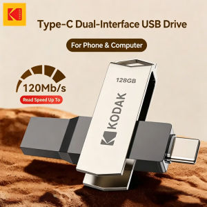 Kodak | KODAK K273 USB3.2 Type C Dual Flash Drive 256GB 128GB 64GB Pendrive High Speed Metal Rotatable For Phone Laptop