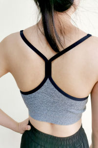เสื้อชั้นในโยคะแบบมีโครงเสริมหน้าอกระบายอากาศได้ดีแห้งเร็ว ยางยืดสูง รองรับได้ดี สายรัดปรับได้ เสื้อชั้นในผู้หญิง