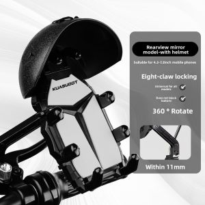 Small Helmet Rider Motorcycle Mobile Phone Holder Rotatable Waterproof Sunshade Bicycle Cell Phone Holder Shockproof