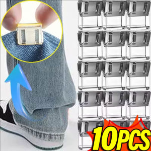 10Pcs Invisible Leg Shortening Clip Non-Slip Pants Edge Clip Quick Fix Hem Clip Hidden Pants Adjuster Accessories