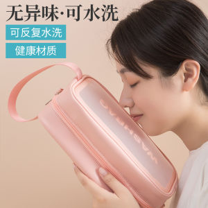 Korean Style Satchel Large Capacity Travel Transparent Wash Bag Pu Waterproof Frosted Makeup Bag Skin Care Letter Buggy Bag