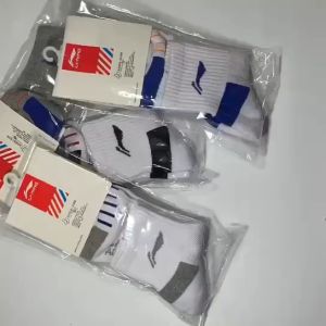 Vớ tất LI-NING CHÍNH HÃNG cầu lông tennisTất LI-NING loại dày chơi thể thao Chống mùi mềm mại thấm hút mồ hôi LN01
