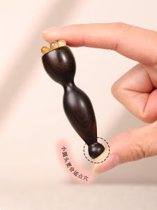 Bàn Chải Mát-xa Mặt Bằng Gỗ Đàn Hương Hình Quả Lê Nhỏ Bàn Chải Mát-xa Mắt Hình Đầu Ngựa Vằn Trong Hộp Đựng Đựng Nước Hoa