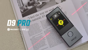 Mileseey D9 Pro Laser Measure with Bilateral Visual Aligning 100% Co-Axialalignment 2.4” IPS Touch Screen 360°Angle Sensor P2P Bluetooth Connection Type-C Charging