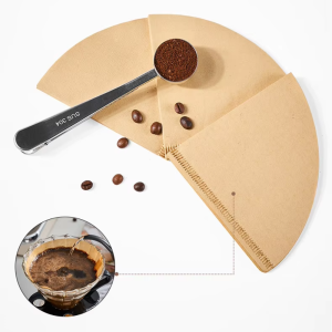 Single-use coffee filter paper bag conical filter 2-4 cups natural drip coffee filter paper filter making tool accessories