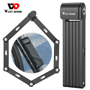WEST BIKING Bicycle Lock MTB Road Bike Wheel Lock Anti-theft Safety Motorcycle Scooter Ebike Cycling Folding Portable Lock Bike Accessories