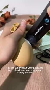 MAXGROOM Waterproof Body Hair Trimmer Shaver for Men Ball Trimmer for Groin Pubic Replaceable Ceramic Blade Electric Razor