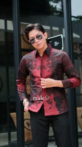 MaleFit Batik - Kemeja Batik Pria Lengan Panjang Slimfit Lapis Furing Motif Brawijaya