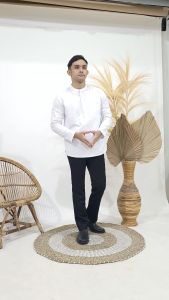 Kemeja Koko Kerah Sanghai Tangan Panjang