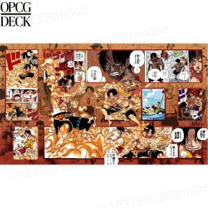 Bandai | One Piece Opcg Playmat Card Game Playmat Portgas D. Ace Monkey D. Luffy Anime Playmat High-Quality Card Game Mat