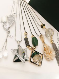 สร้อยคอเสื้อกันหนาวยาวสไตล์ใหม่สำหรับผู้หญิง เครื่องประดับแฟชั่นสุดเทรนด์ โซ่แบบโซ่กระดูกงู อุปกรณ์เสริม โซ่โลหะผสม แหล่งกำเนิดสินค้าจีนแผ่นดินใหญ่