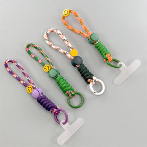 Creative Woven Hand Rope Keychain Car Key Ring Men Women Mobile Phone Case Lanyard Short Rope Water Cup Hanging Ornament