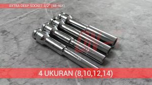 Grip-On Deep Socket 1/2" Extra Long - Grip-On Mata Sok Extra Panjang 1/2"