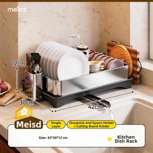 MEISD | Stainless Steel Cutlery Drying Rack Plate Storage