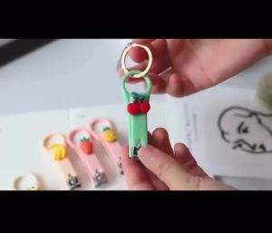FH-C957 Gunting Kuku Mini Karakter 3D Lucu dengan Gantungan Praktis / Nail Clipper / Jepit Kuku