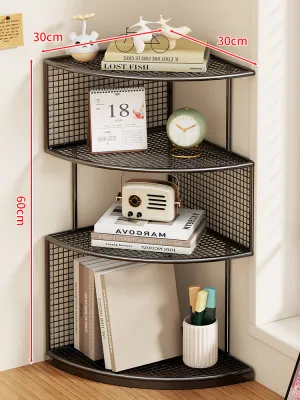 Desktop Corner Triangular Shelf Office Desk Workstation Bookshelf Corner Storage Cabinet Multi-layer Triangle Bookcase
