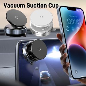 Magsafe Magnetic Vacuum Car Phone Holder 360° Rotation Suction Cup Navigation Stand Bracket Car Magnetic Holder