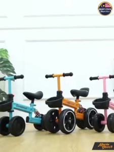 4 Wheels Adjustable Kid Lightweight Basket Balance Bike Bicycle Toy Cycling Baby Car Budak Bakul Seimbang Basikal 4 F03
