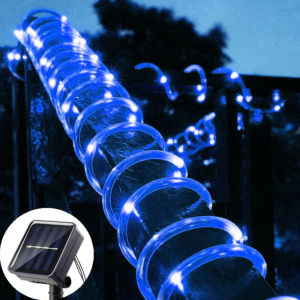 Solar Rope Lights Outdoor LED String Lights 8 Modes Garden Hose Lights Decorative Wedding Christmas Halloween Patio Porch Pool