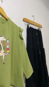 Elies Setelan Baju dan Rok Anak Perempuan Crinkle Airflow 6-14 Tahun Baju setelan anak viral