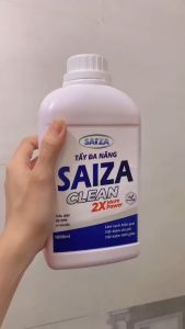 Dung Dịch SAIZA 1000ml Tẩy Đa Năng - Tẩy Cặn CANXI Vệ Sinh Sàn Nhà Làm Sạch Bề Mặt Sàn Đá Hoa Vết Ố Vàng Nhà Tắm - Tặng Khăn Lau