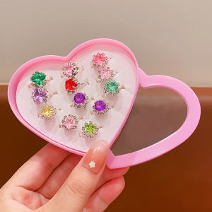 gumahus | Girls Jewelry Set with Imitation Diamond Crystal Gemstone Rings