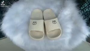 Dép Quai Ngang in vân nổi hình Gấu Home Đi Trong NhàVăn Phòng Nhựa Eva Siêu Nhẹ Êm Chân MÃ DP68