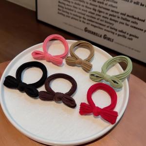 Dây Buộc Tóc Thắt Nút Bướm Dày Co Giãn Không Nối Liền Khăn Dây Buộc Tóc Búi Tóc Cho Bé Gái Phụ Kiện Tóc Thời Trang