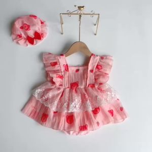 (3-12kg) Body Váy Gấu Hồng NHÍM XÙ KIDS Bé Gái Sơ Sinh Đầy Tháng Thôi Nôi Sinh Nhật B060