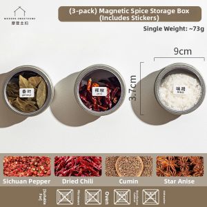 MODERN SWEETHOME | Magnetic Hanging Food-Grade Seasoning Box