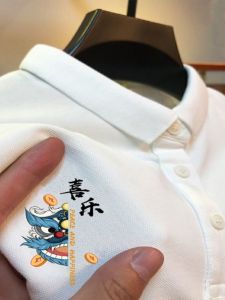 Spring Summer New Style Mens Polo Shirt Half Sleeve Turn-down Collar Pure Color Short Sleeve T-shirt Trendy Casual Top