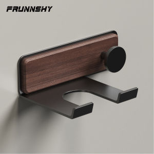 Walnut Wood Hairdryer Holder for Dyson/Laifen No Drilling Bathroom Shelf with Easy Installation Storage Rack Organizer FR2009