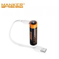 Manker 21700/18650/18350 High Capacity Rechargeable Li-ion Battery 3.7v With Type-C Charging Port High-drain Li-ion Battery. 