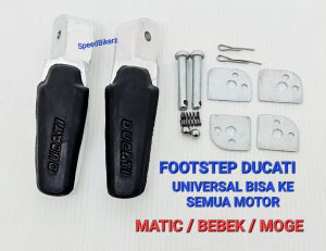 Footstep Injakan Kaki Belakang DUCATI 1set Kanan Kiri Barstep Belakang Universal bebek matic moge mio vario beat nmax pcx revo supra f1zr jupiter mx cbr cb150 tiger rxk megapro vixion