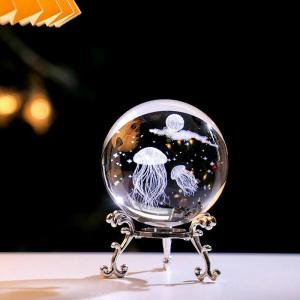 3D Crystal ball With Stand Planet Laser Engraved Solar System Globe Astronomy Gift Birthday Gift Glass Sphere Home Decoration