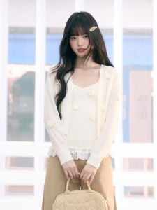 Weekend hub | Áo Cardigan Len Thêu Hổng Mới Về Thu