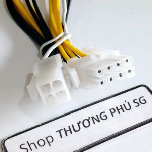 Cáp chuyển nguồn CPU 4 Pin ra 8 Pin (4 Pin CPU ra 8 Pin CPU) / Cáp dài 20Cm