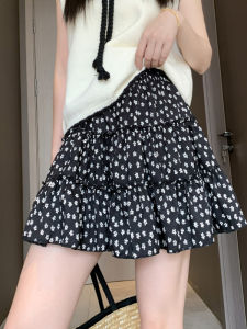 High Waist Floral Multi-Layer Cake Skirt Street Style Casual Baking Skirt for Ladies Standard Fit Summer Collection
