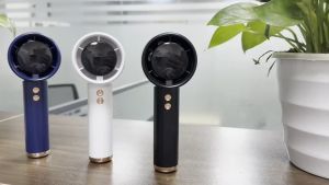 IQONICA 4000mAh Mini Fan Rechargeable S001 Handheld Turbo Fan 100 Gear Wind Speed Digital Display