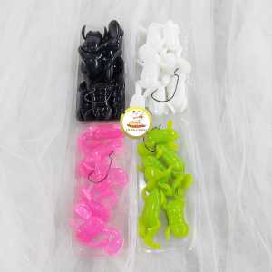 umpan pancing walking frog / soft lure walking frog / kodok karet / umpan casting gabus dan toman 4.7cm 3.7cm