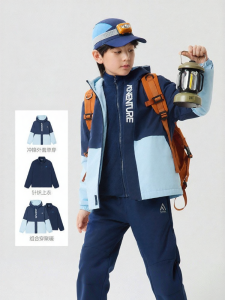 XTEP | Spring and Autumn New Boys Windbreaker 3-in-1 Fleece