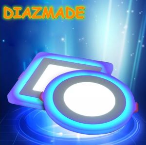 Tricolor Pin light 6W LED Downlight Ultra-Thin Led Ceiling Lamp Recessed Round 4in Panel Light for Living Room Bedroom Aisle Bathroom Study