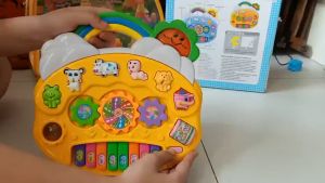 Đàn organ Piano có nắp 22 phím đàn có đèn