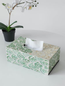 Luxurious Natural Shell Decorative Tissue Box Living Room Coffee Table Ornament Storage Box Home Creative Napkin Drawer
