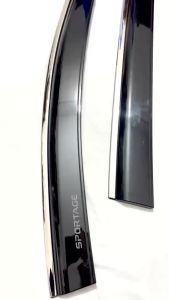 Vè Che Mưa Chỉ Inox Xe KIA Sportage 2023 Mẫu Chỉ Inox Cao Cấp Bộ 4 Thanh Vè Có Viền Chỉ Inox