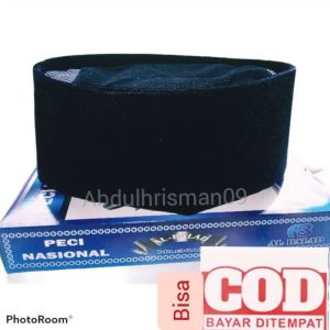 Grosir peci songkok Albalad Milenial kopiah hitam tinggi 9 cm dan 10 cm