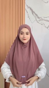 Hijab Bergo Hamidah Zahirah Hijab Non Pet Size L Kerudung Instan Jersey Daily